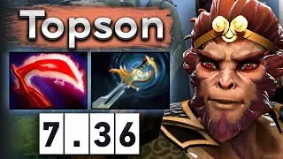 Топсон на новом Манки Кинге, как же он душит! - Topson Monkey King 7.36 DOTA 2