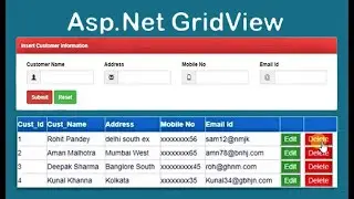 Delete data in Gridview | Asp.Net C#