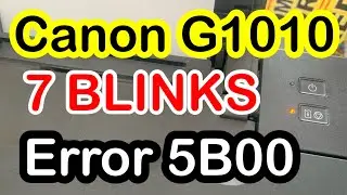 How to reset Canon G1010 Error 5B00 7 blinks NO RESET TOOLS needed