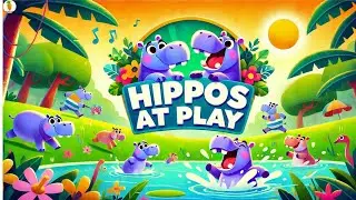 Hippos at Play - A Cheerful and Entertaining Song | Cuteni Song For Kids - Animal #songs #animals