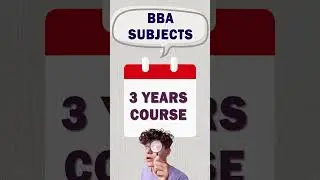 4 Parts of BBA Subjects  #Shorts