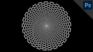 Dashed line spiral effect | PHOTOSHOP TUTORIAL - ABSTRACT & CREATIVE