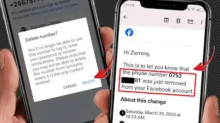 How to Remove Phone Number or Gmail from Facebook 2024 | Facebook Phone Number Gmail Remove Problem