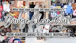 *NEW* 🚗 EXTREME HOARDER GARAGE MARATHON! / ENTIRE PROCESS / DECLUTTER + ORGANIZE / DIY WOOD PROJECTS