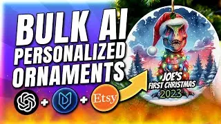 🤑Dall-E 3: Personalized Ai Ornaments Etsy Tutorial using MyDesigns (Print on Demand)