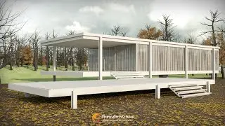 Vray 5 for Rhino tutorials - Vray 5 for Rhino architecture tutorial (Farnsworth House)