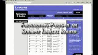 Example Linksys Port Forwarding for Alnet DVR Cards and NVR Software
