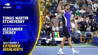 Tomas Martin Etcheverry vs. Alexander Zverev Extended Highlights | 2024 US Open Round 3