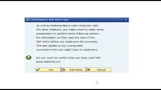 Implement SAP note