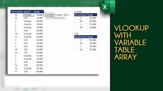 How to use VLOOKUP in Excel With Variable Table Array