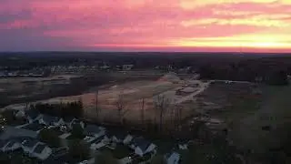 Early Morning Drone Flight