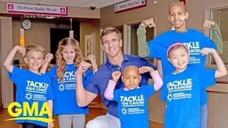 Eli Manning and Tom Coughlin help families of pediatric cancer patients