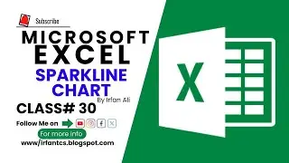 MS Excel - Sparkline Command | How to use Sparkline Command in MS Excel | 