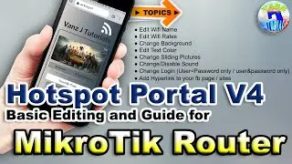 Free MikroTik Hotspot Portal V4 Lite Version + How to Edit and Modify - Vanz J Tutorials [Tagalog]