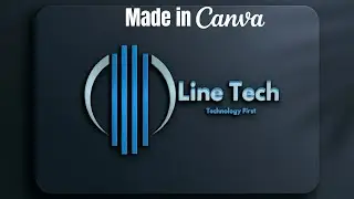 Simple Professional Lines and Circle 3D Logo on Canva & Photopea