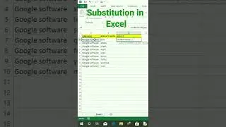 substitute words in excel 