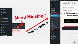 How can solve WordPress Menu Missing From Dashboard, WordPress tutorials for beginners