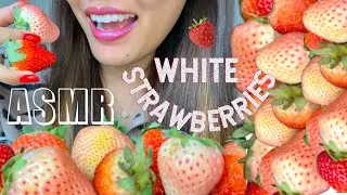 ASMR LUXURY JAPANESE STRAWBERRIES | EATING SOUNDS ￼| Nepali ASMR | RED AND WHITE  STRAWBERRIES.