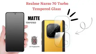 Realme Narzo 70 Turbo Front And Camera Lens Tempered Glass Screen Protector (Matt Tempered glass)