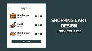 Shopping Cart Design using HTML & CSS