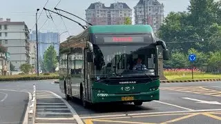 [Full Journey] The Last Trolleybuses in Hangzhou, China - Bus route 151 POV