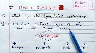 Oracle Data Types | Types of DataType