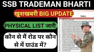 SSB Constable 2020 Physical Centre | SSB Driver 2020 Physical Centre | SSB Tradesman Physical Centre