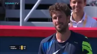 FUNNY: Robin Haase leaves crowd in stitches during Roger Federer match | Coupe Rogers 2017