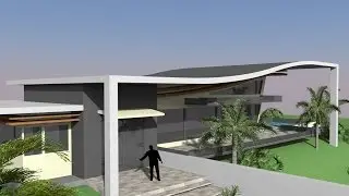 Google Sketchup Speed Build - Modern house 2