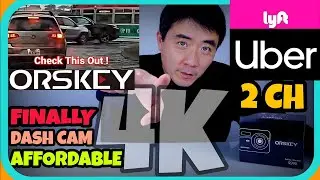 True 4K DashCam Orskey S990 2 Channel dual Dash cam affordable in-depth review Uber Lyft Taxi Must