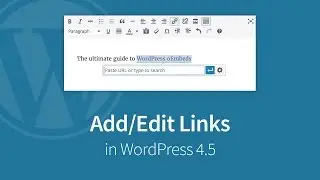 How to Add/Edit Links in WordPress 4.5 WYSIWYG Editor