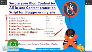 How to Disable Right-Click, Text selection, View Page Source and Dev tools Shortcut keys in website