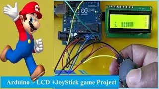 Arduino LCD Joystick Game Project - How to make Arduino LCD Game ||Super Mario game.