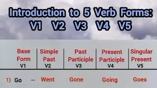 Introduction to 5 forms of verbs: Verbs 1, 2, 3, 4 and 5