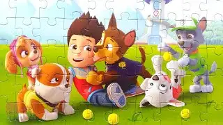 Щенячий патруль - Райдер играет с щенками - Собираем пазлы для детей Paw Patrol | Merry Nika