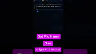 How to get File's Name ,size and type in javascript 