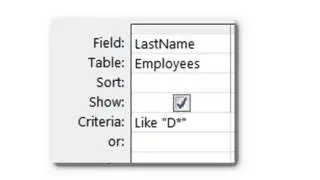 Access Query Power Criteria