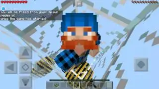 Jogando Minecraft no servidor de skywars e morri em todas as partidas.