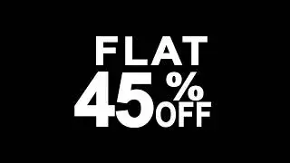 Flat 45% Precent Off Glitch Effect Text Digital TV Distortion 4K Loop Animation