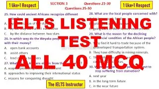 IELTS Listening test long MCQ