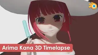 Arima Kana - Oshi no Ko - 3D Modeling Timelapse