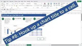 10 Tips For Excel Charts  Tip # 8  Hook up a chart title to a cell