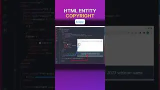 Bikin karakter copyright di HTML dengan HTML Entity