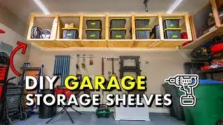 Reclaim your GARAGE w/ DIY Garage Storage Shelves 🚘 FREE PLANS!