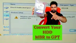 Convert MBR to GPT Windows 10 Installation || Convert MBR to GPT || Convert GPT to MBR || GPT MBR