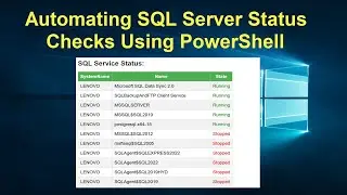 MS SQL Server Status check Automation | Automating SQL Server Status checks Using Power Shell