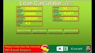 How to create Loan Calculator in EXCEL VBA | EMI