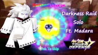 Darkness Raid with MADARA | Solo Gameplay | All Star Tower Defense Roblox