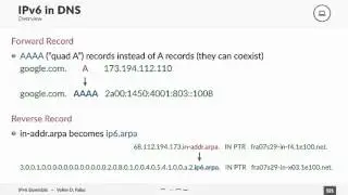 IPV6 : Lecture 20 IPv6 in DNS