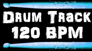 Simple Drum Track 120 BPM, Drum Beats for Bass Guitar, Instrumental Isolated Drums Beat 341